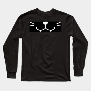 Smiley Kitty Black Long Sleeve T-Shirt